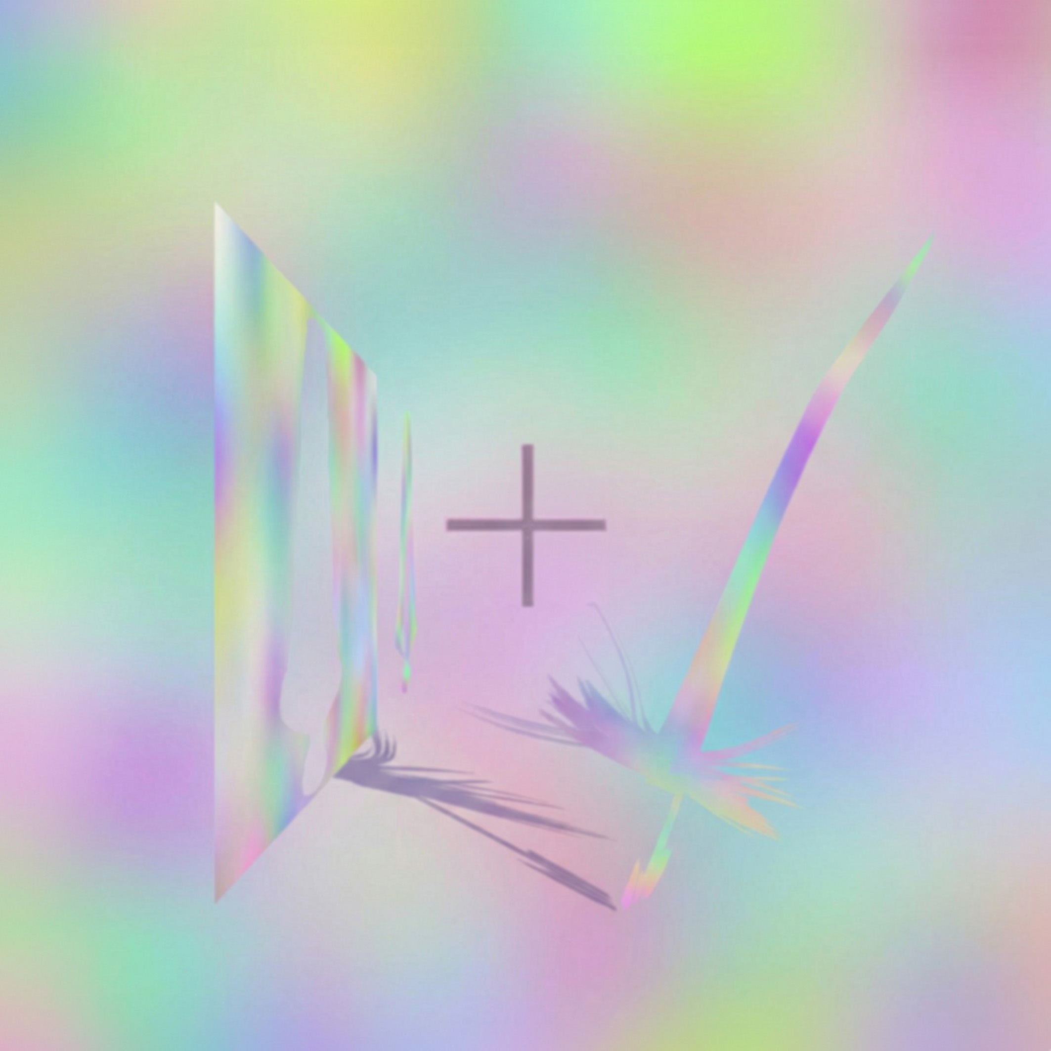 Tejzt – Instagram preview image, pastel spectrum space with crosshair and spectral forms